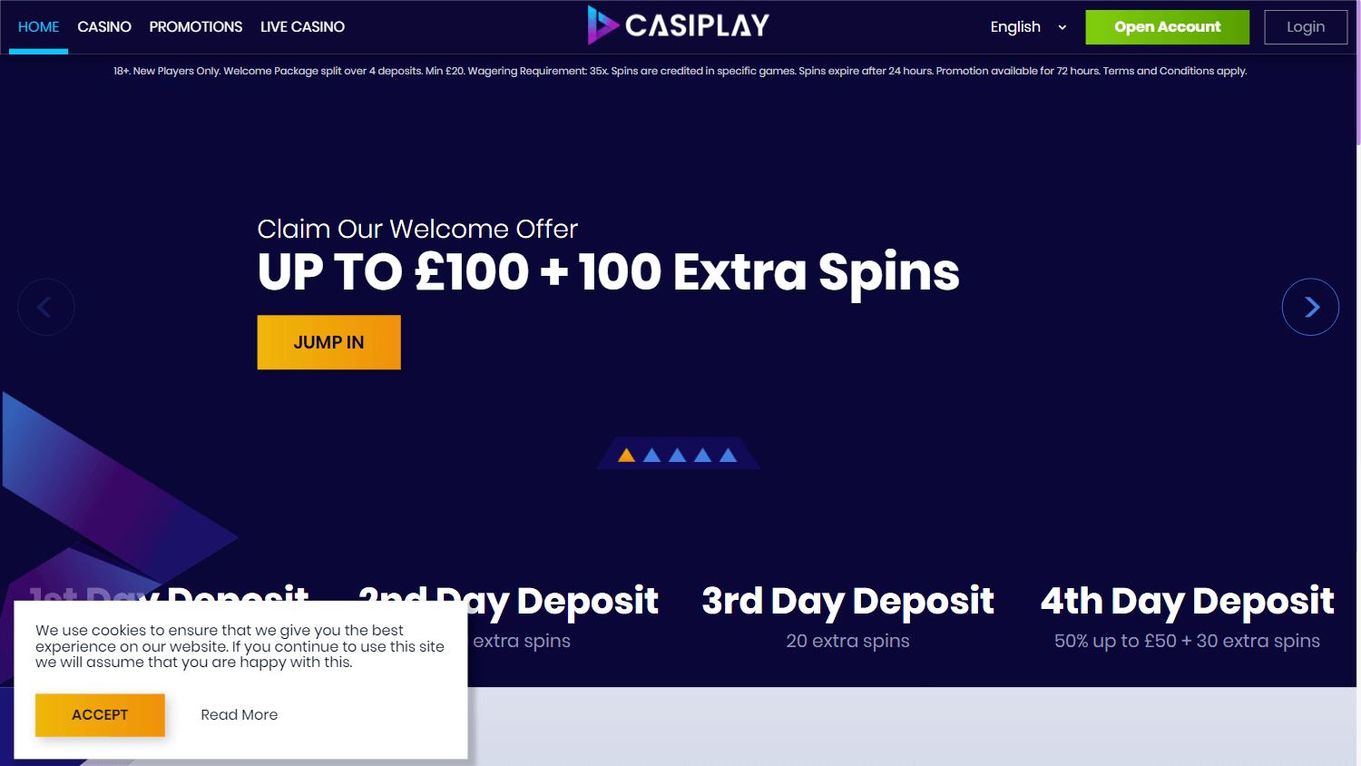 Casiplay Casino Desktop screenshot